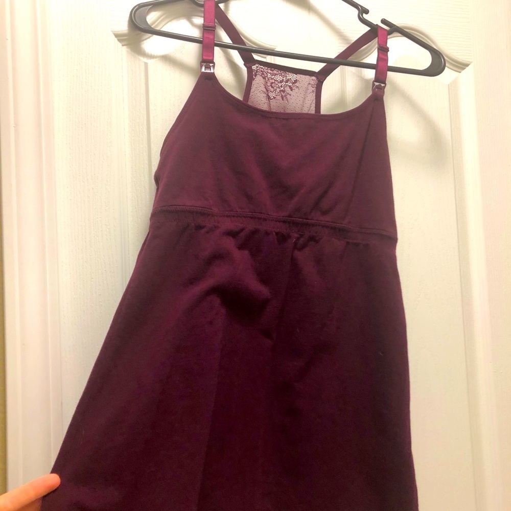 Maternity Breastfeeding Burgundy Medium Tank Top